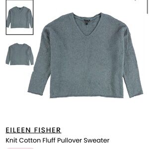 Eileen Fisher V-Neck Sweater - Blue